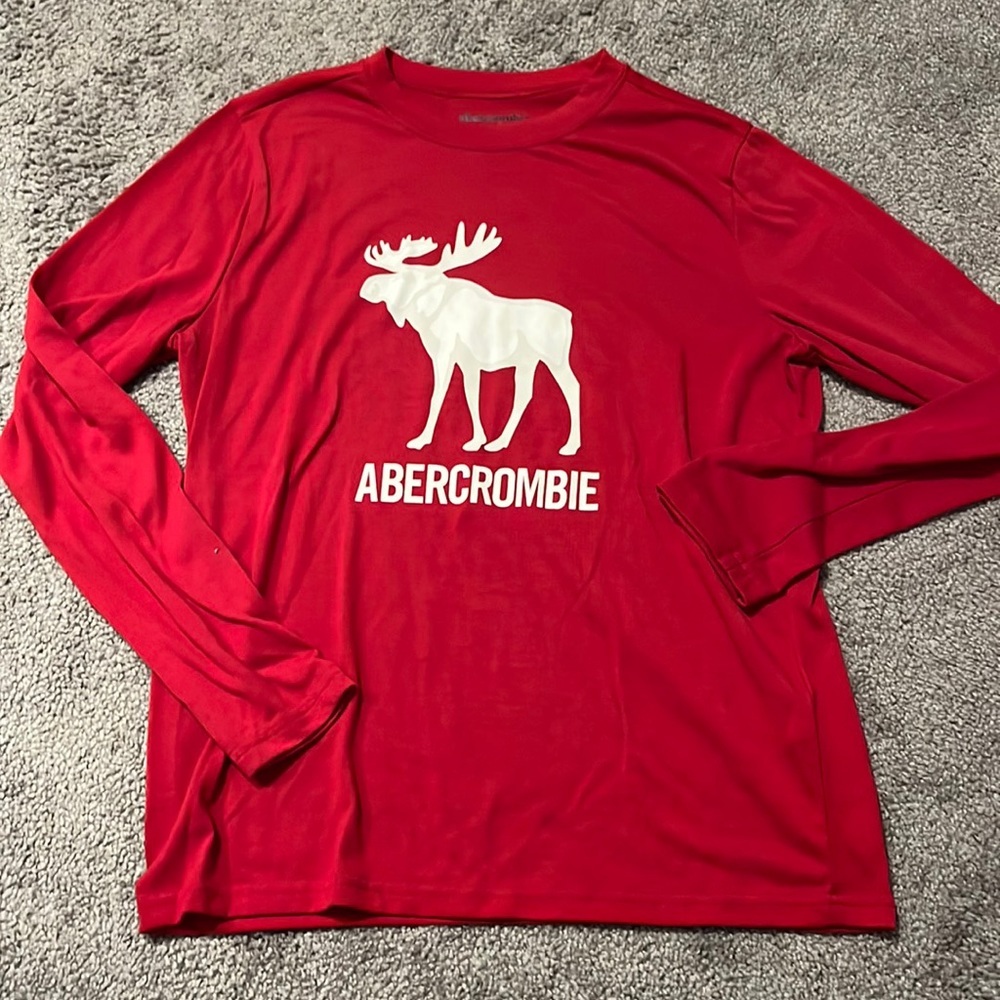 Abercrombie kids red pajama top 15/16